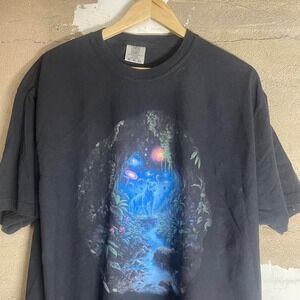 Vintage Panther in Magical Forest Graphic T-Shirt